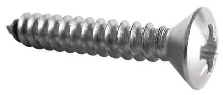 8G X 5/8"  Pozi Raised CSK Self Tapping Screws Stainless DIN 7983-50 Pack 