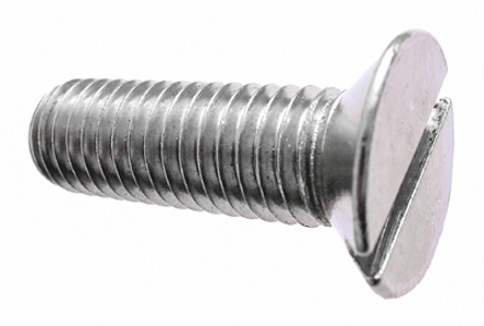 A2 Stainless Steel Pack 10 Slotted Countersunk Machine Screws